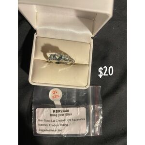RBP2448 Silver Aquamarine Ring